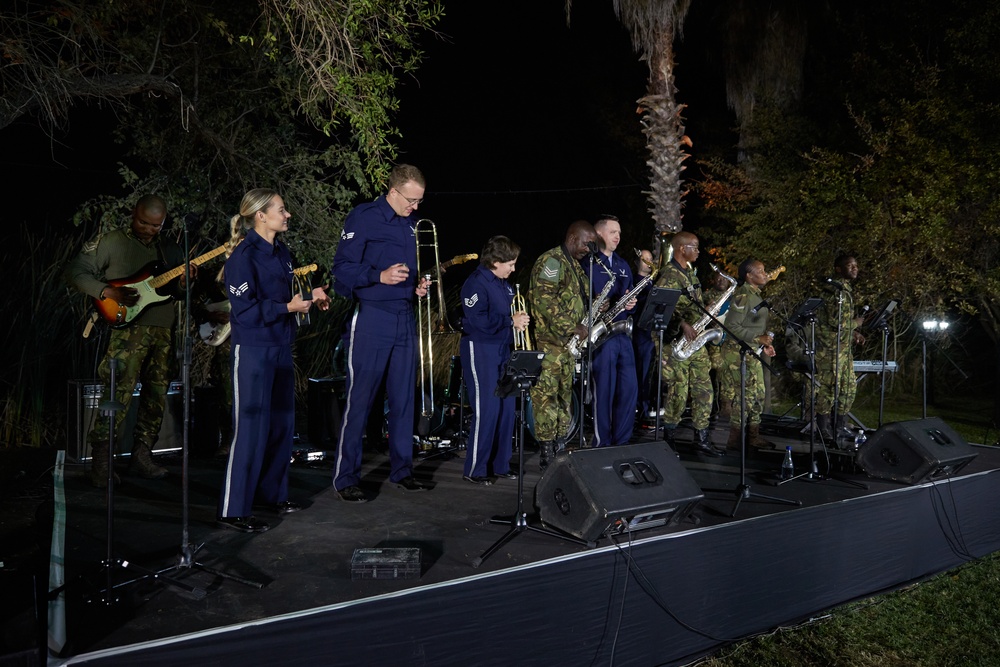 U.S. Air Forces Africa Band Performs with Botswana Defence Force Band