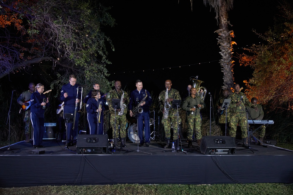 U.S. Air Forces Africa Band Performs with Botswana Defence Force Band