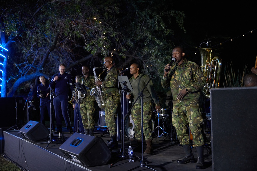 U.S. Air Forces Africa Band Performs with Botswana Defence Force Band