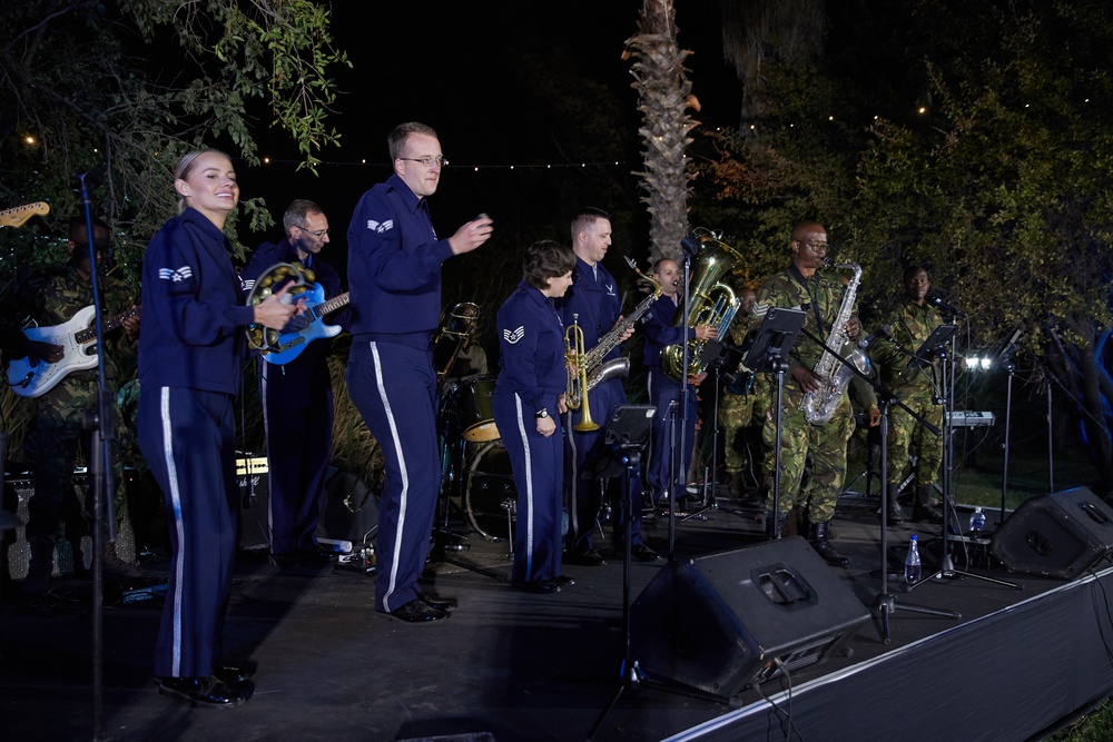 U.S. Air Forces Africa Band Performs with Botswana Defence Force Band