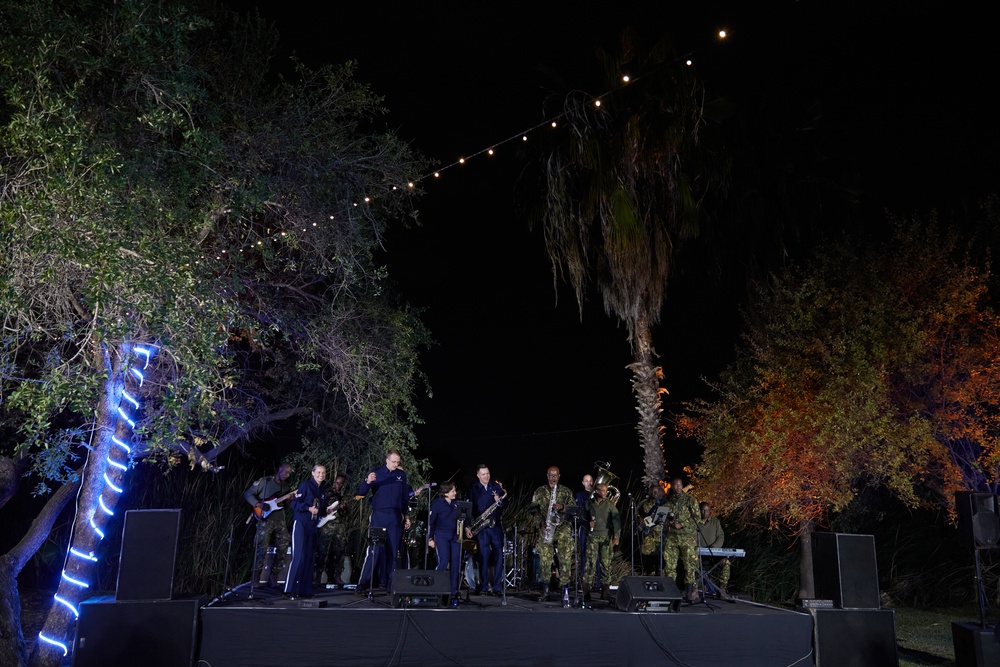 U.S. Air Forces Africa Band Performs with Botswana Defence Force Band