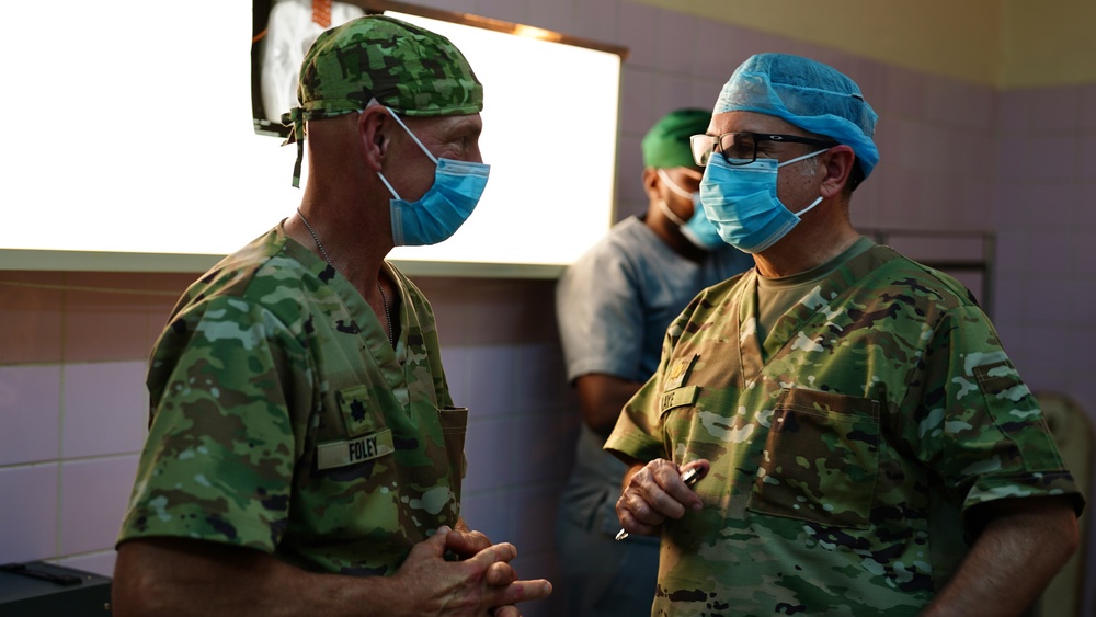 Two nationalities one specialty: US and Chadian military surgeons work together during medical readiness exercise