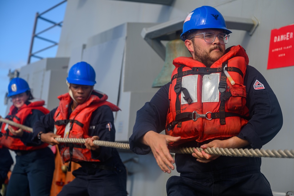 Man Overboard Drill onboard USS Curtis Wilbur (DDG 54)