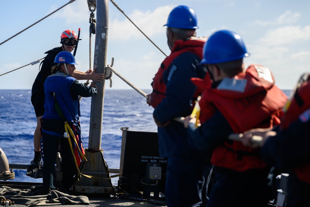 Man Overboard Drill onboard USS Curtis Wilbur (DDG 54)