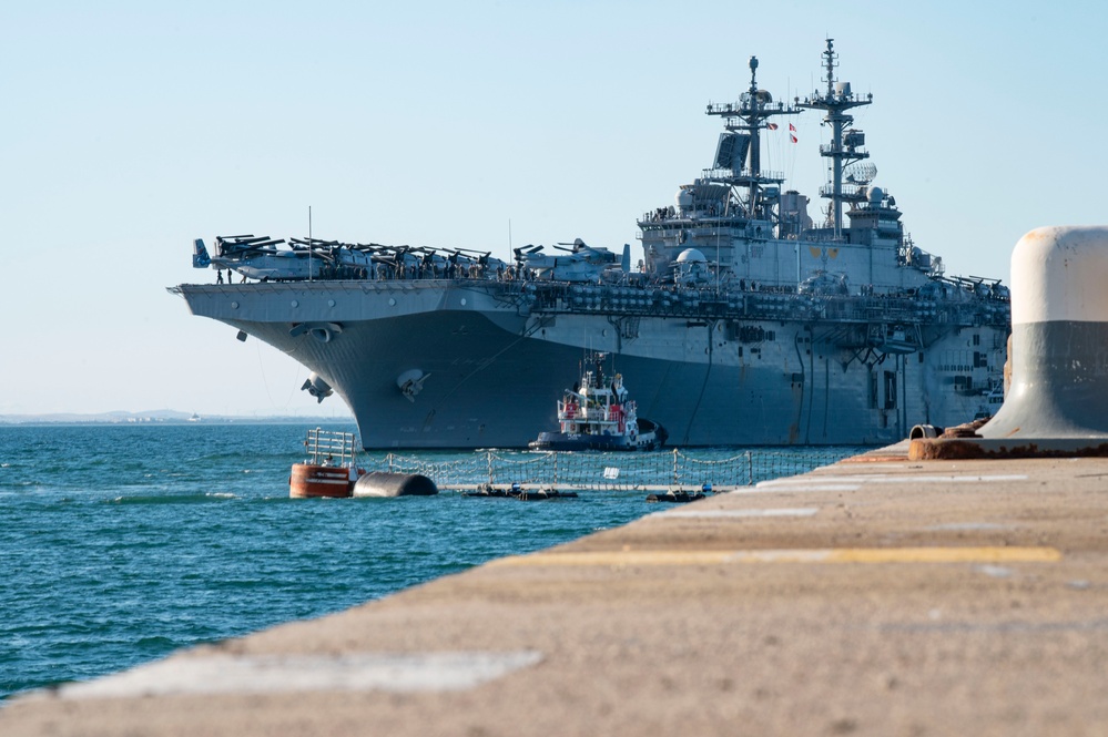 USS Wasp Arrives at NAVSTA Rota