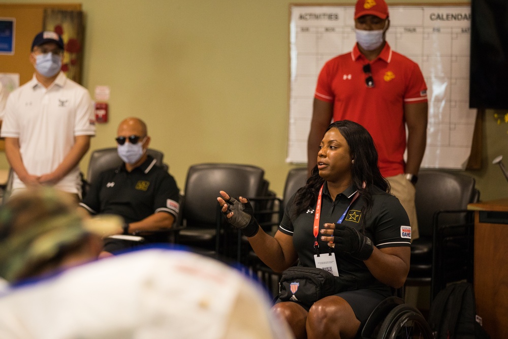 DoD Warrior Games Athletes Visit VA Community Living Center