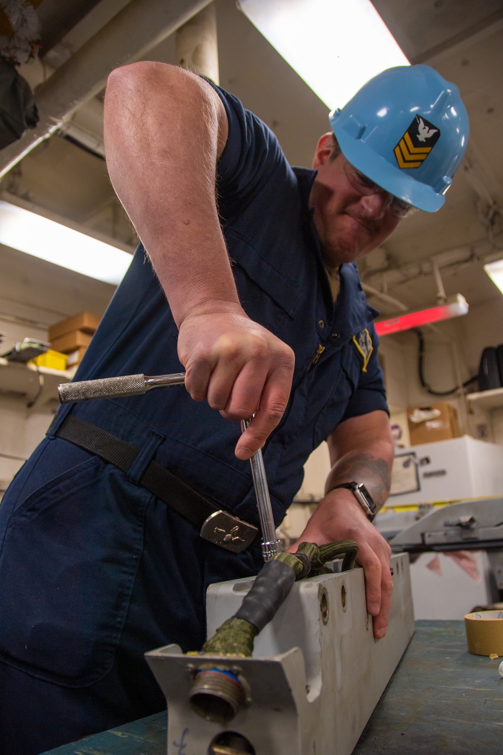 Sailor Installs Water Harness