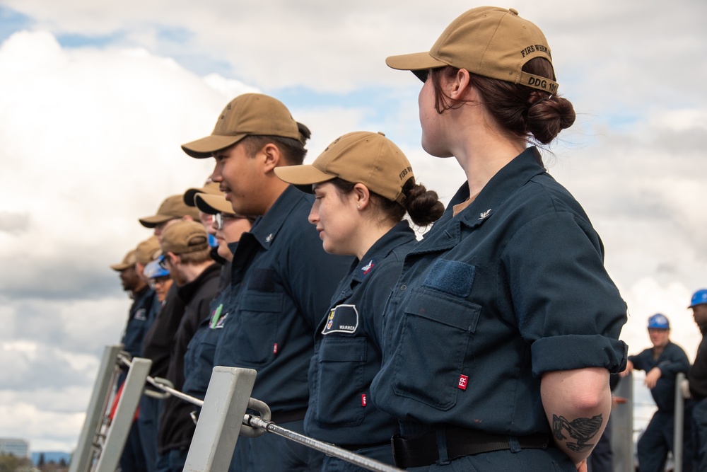 Sailors Man The Rails