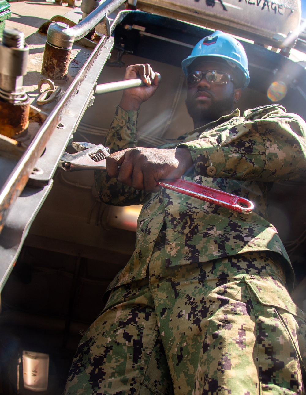 Sailor Installs Watertight Door