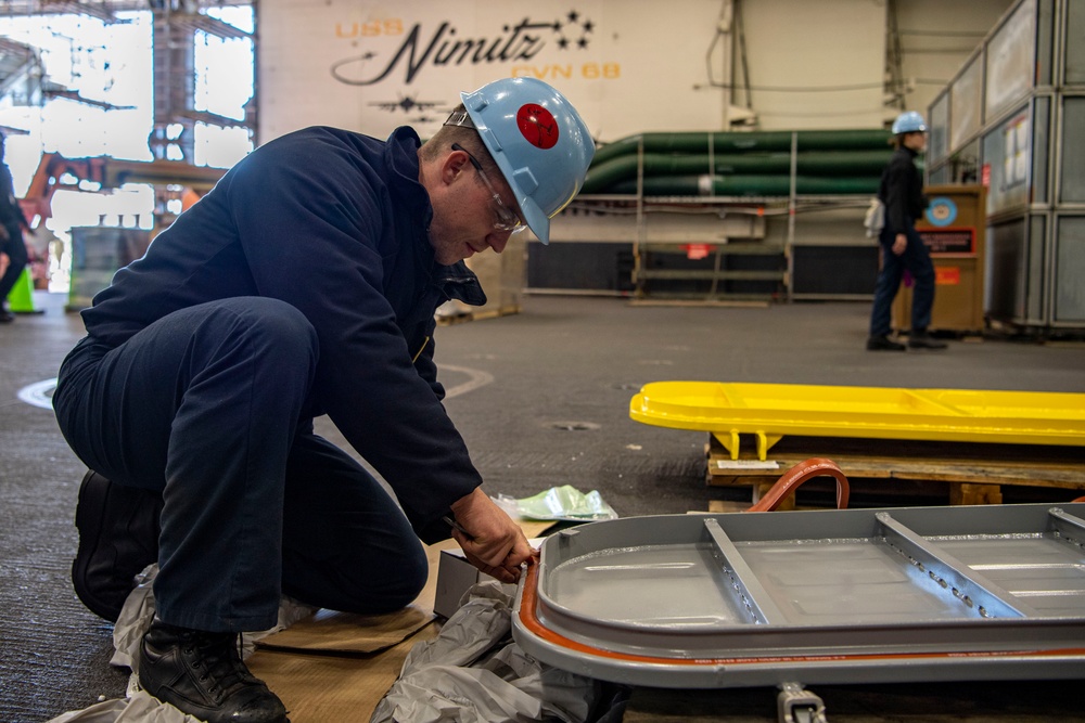 Sailor Places A Gasket In Door