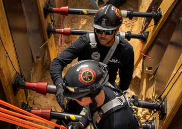 Down in a hole: Destin, Eglin Fire train in trench