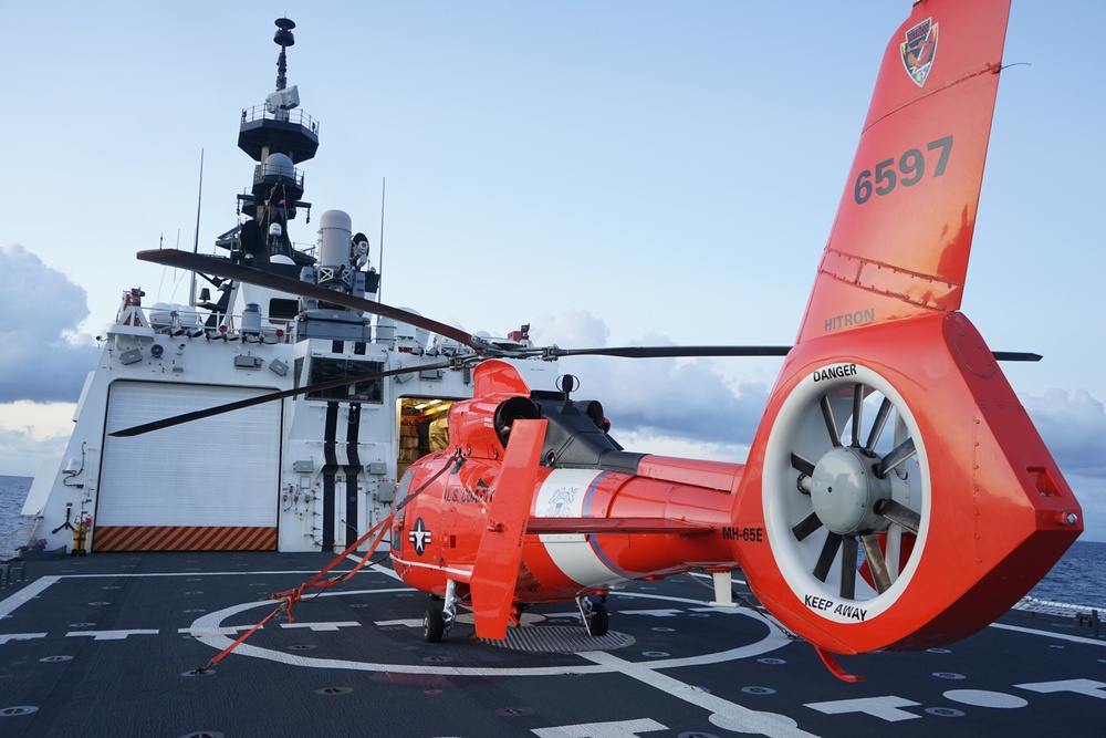 Coast Guard Cutter Stone operates in the Florida Straits