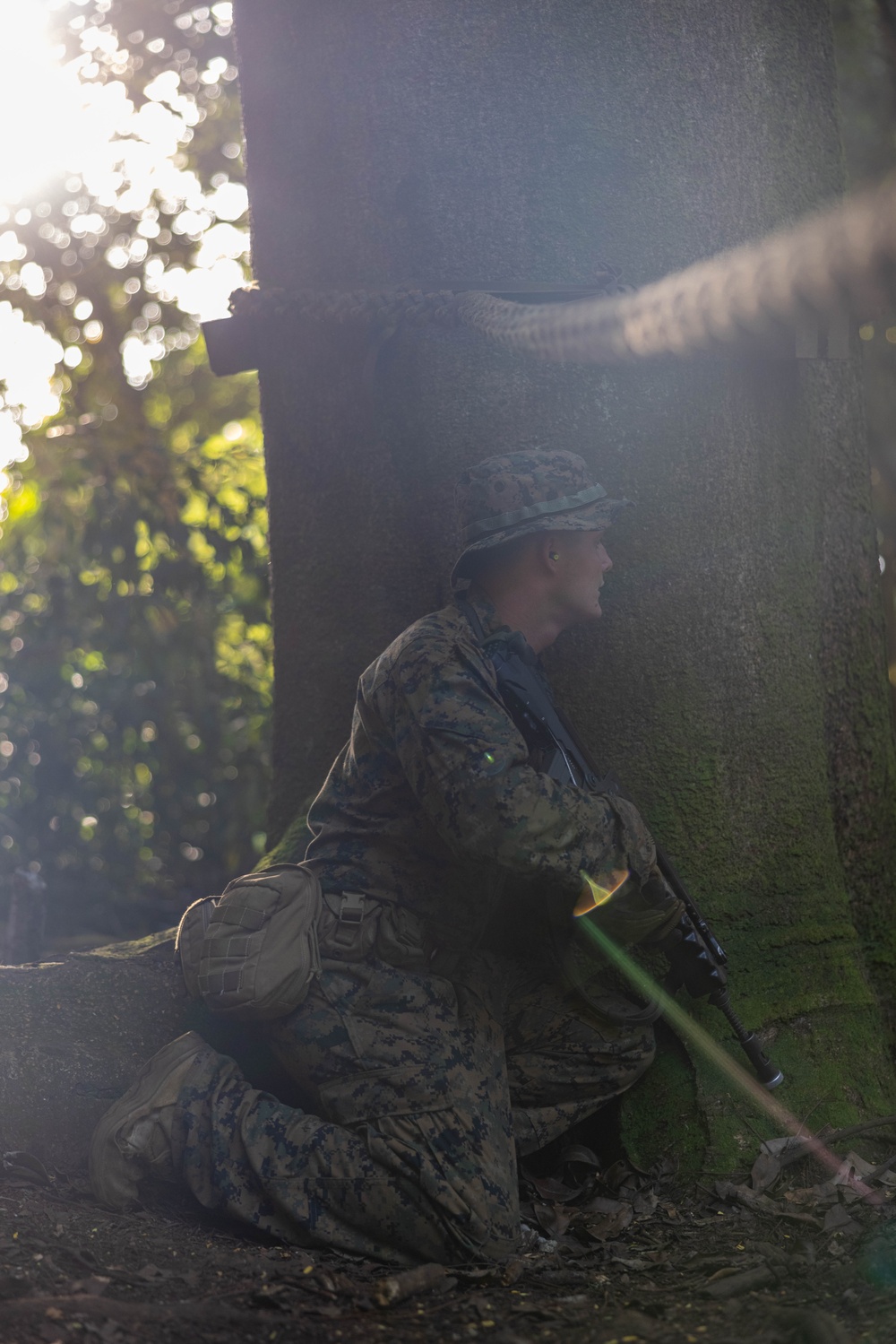 U.S. Marines with 1st MARDIV rehearse jungle reconnaissance patrols during Marara 24