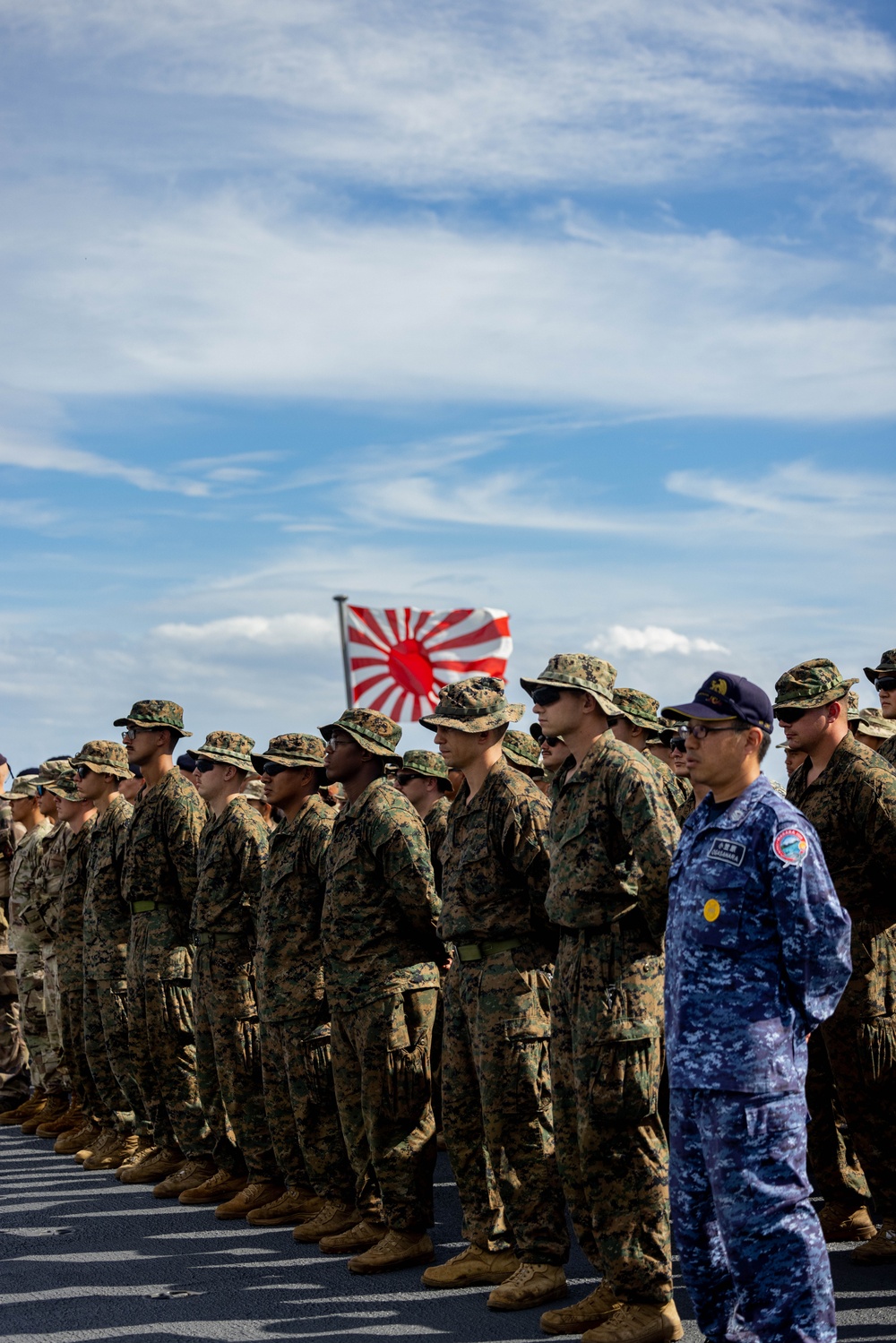 U.S. Marines embark on Japanese vessel during Marara 24
