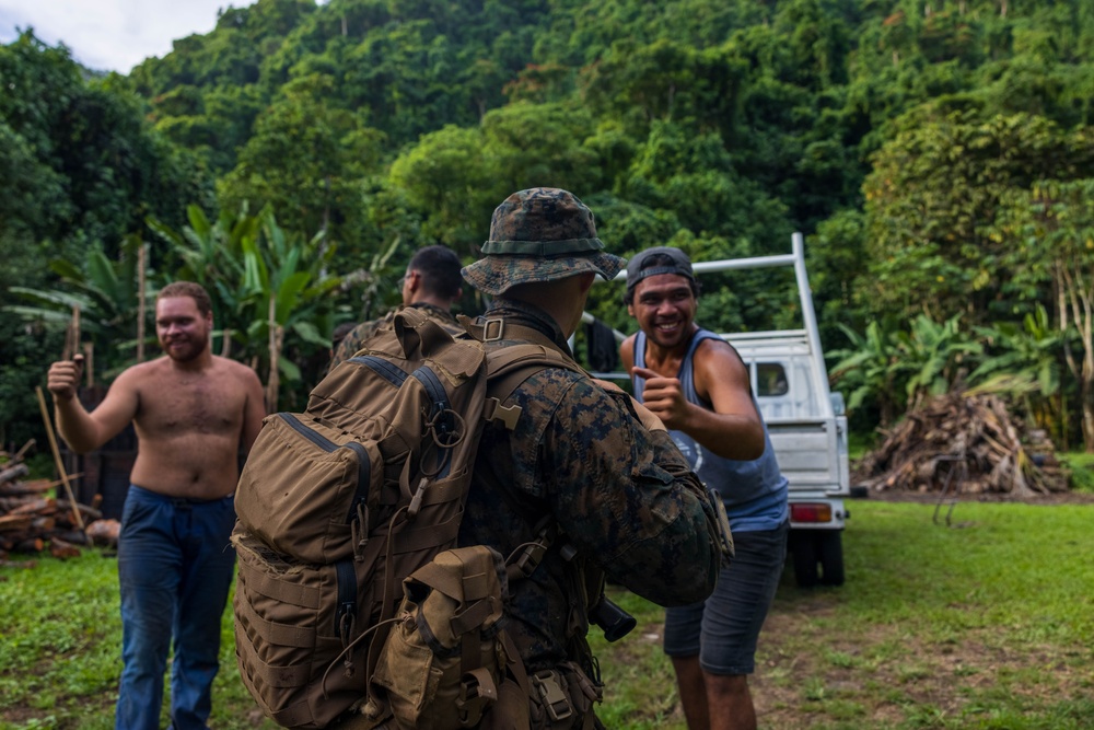 U.S. Marines rehearse route reconnaissance during Marara 24