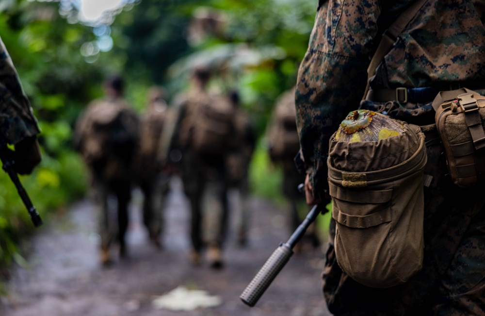 U.S. Marines rehearse route reconnaissance during Marara 24