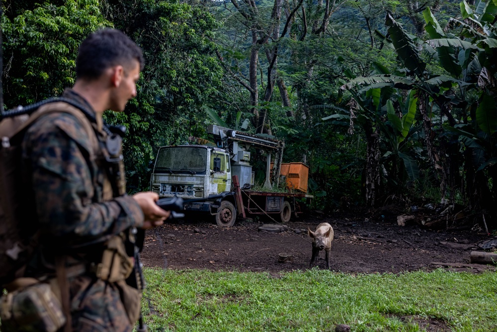 U.S. Marines rehearse route reconnaissance during Marara 24