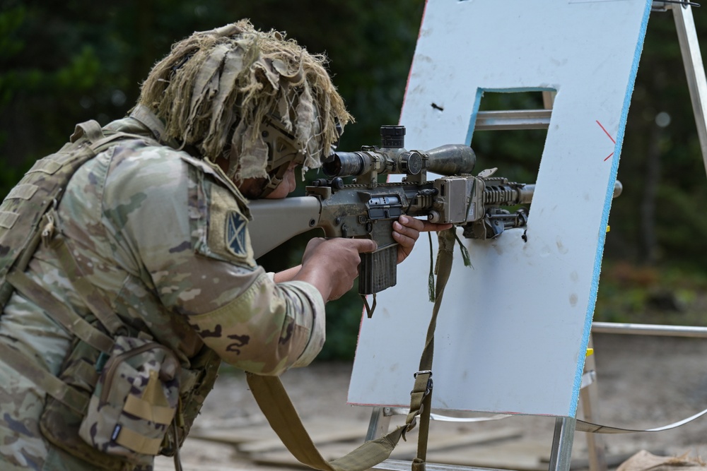 U.S. Army sniper at the Danish International Sniper Competition 2024