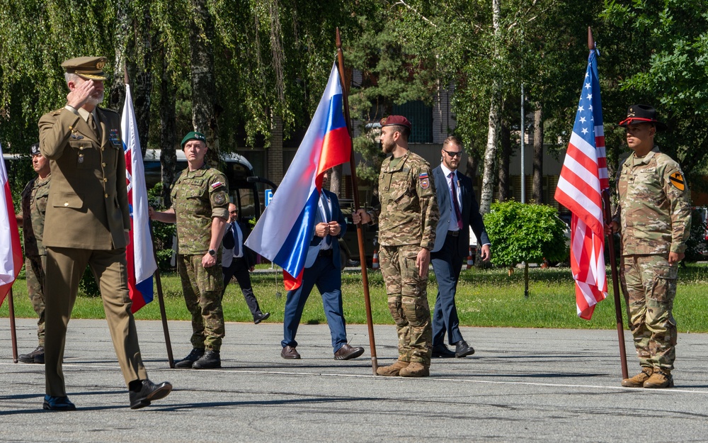 King Felipe VI of Spain Visits NATO Soldiers at Camp Adazi