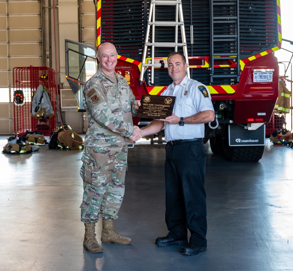 Dover AFB Fire Department wins CMSgt. Ralph E. Sanborn Fire Department OTY