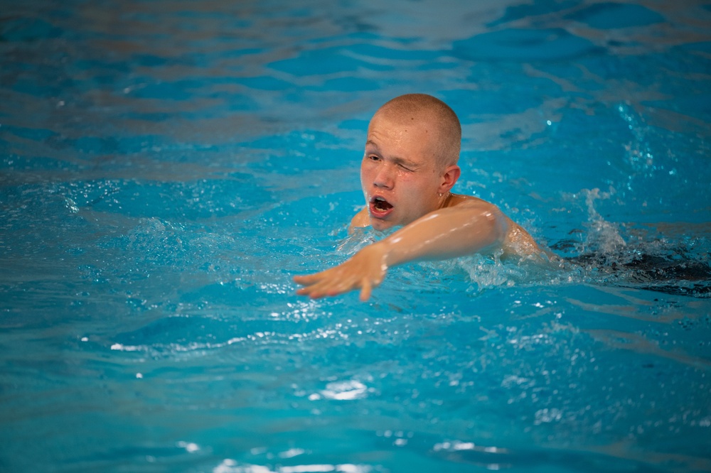 Midshipmen Candidates Conduct Swim Qualification
