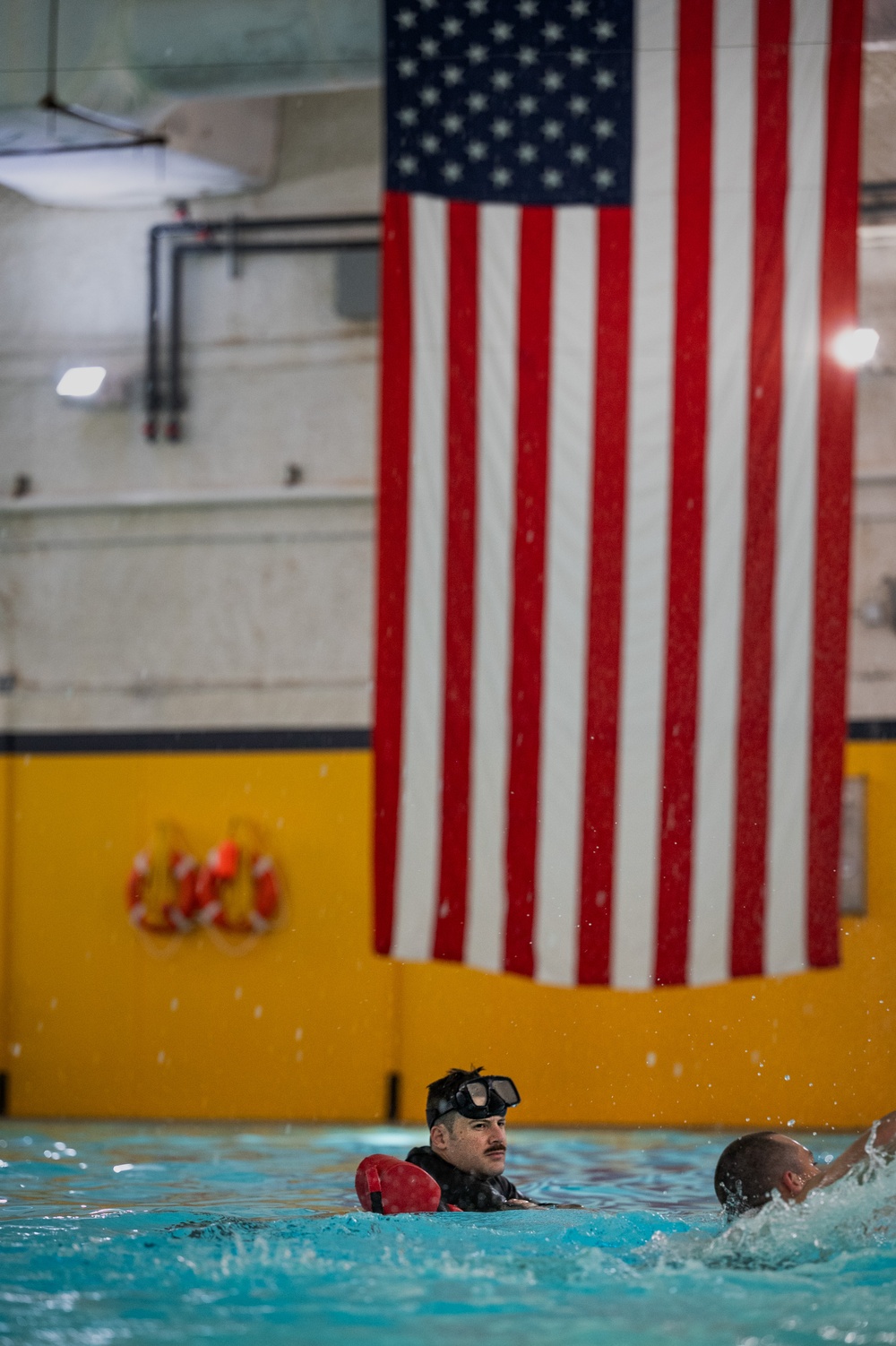 Midshipmen Candidates Conduct Swim Qualification