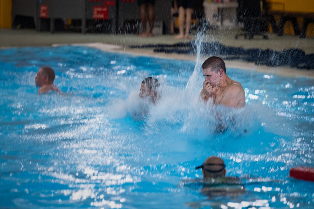 Midshipmen Candidates Conduct Swim Qualification