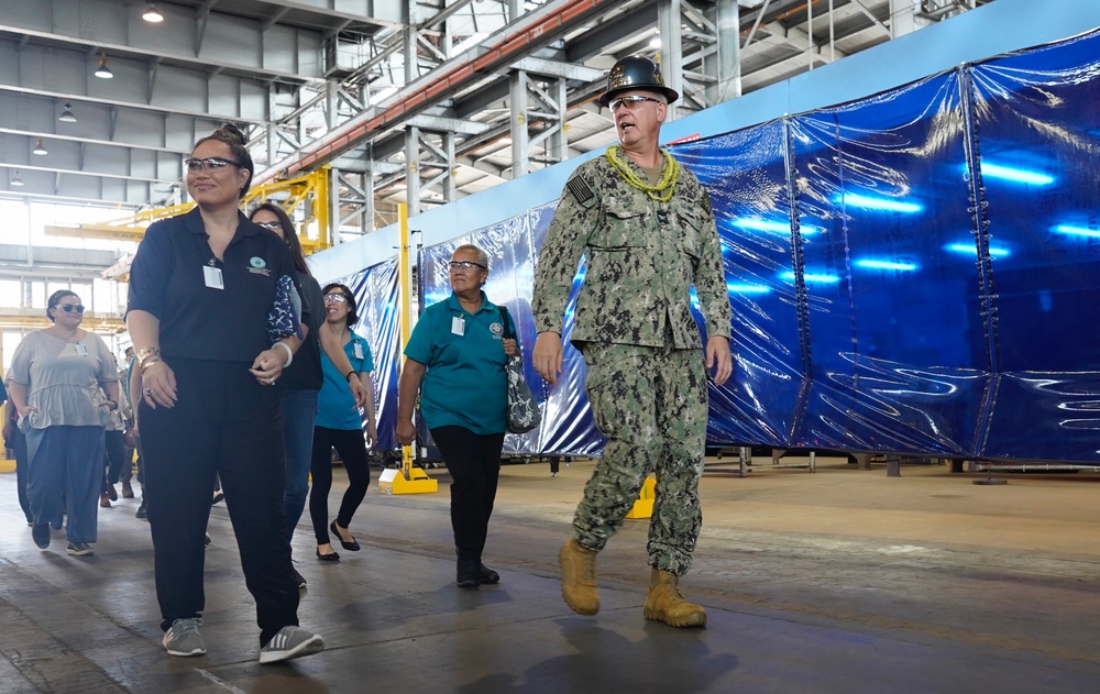 Honolulu Community College Staff Visit Apprentices at Pearl Harbor