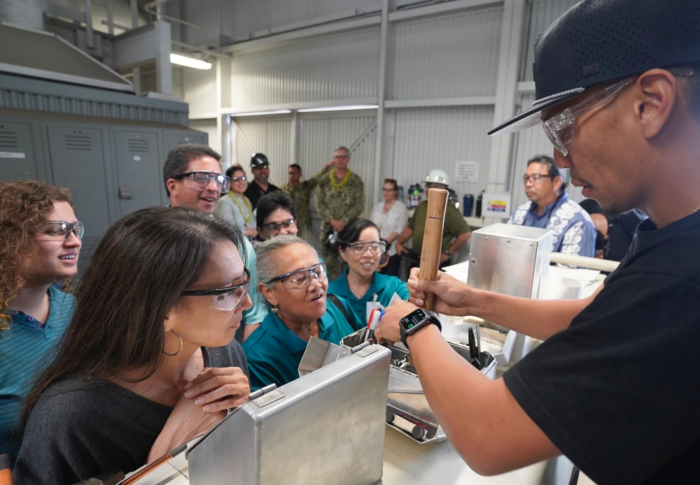 Honolulu Community College Staff Visit Apprentices at Pearl Harbor