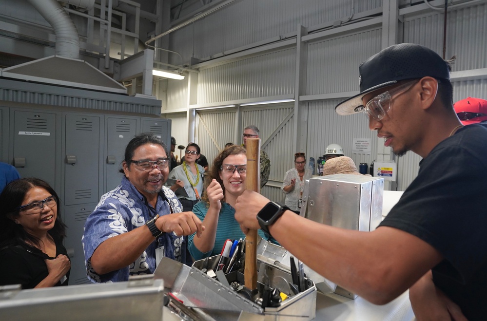 Honolulu Community College Staff Visit Apprentices at Pearl Harbor