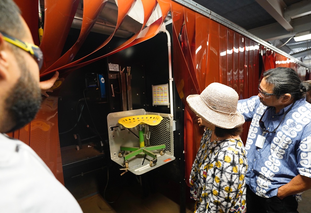 Honolulu Community College Staff Visit Apprentices at Pearl Harbor