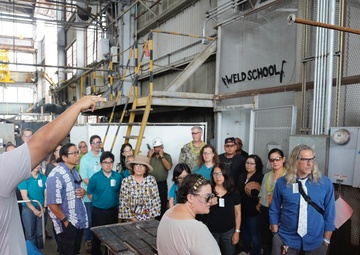 Honolulu Community College Staff Visit Apprentices at Pearl Harbor