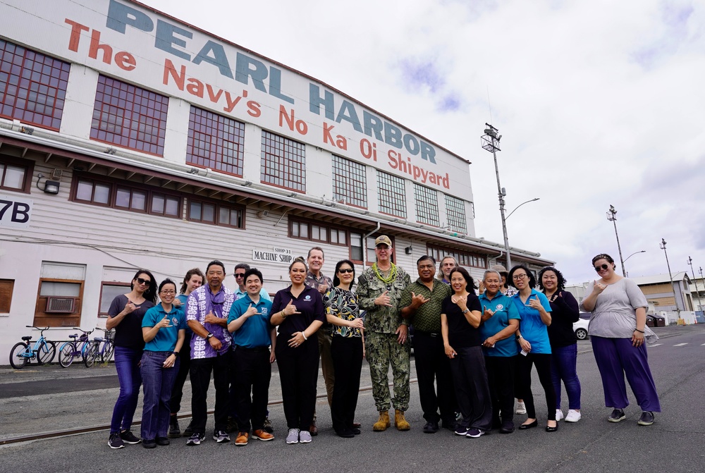 Honolulu Community College Staff Visit Apprentices at Pearl Harbor