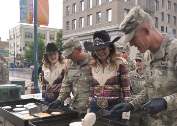 Soldiers give back during Western Heritage Street Breakfast