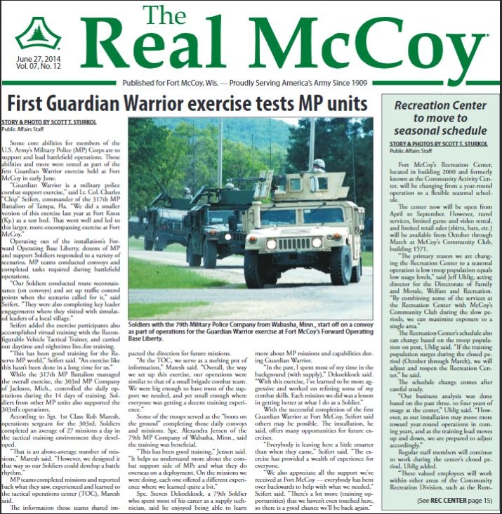 This Month in Fort McCoy History — June