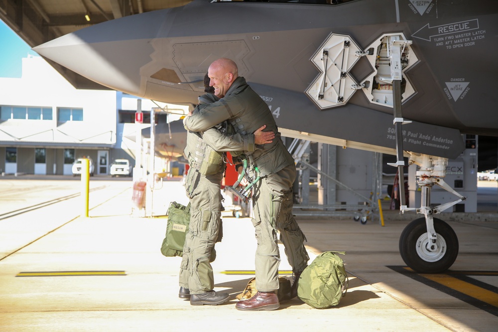 VMFA-214 leaders fly RAAF F-35A jets