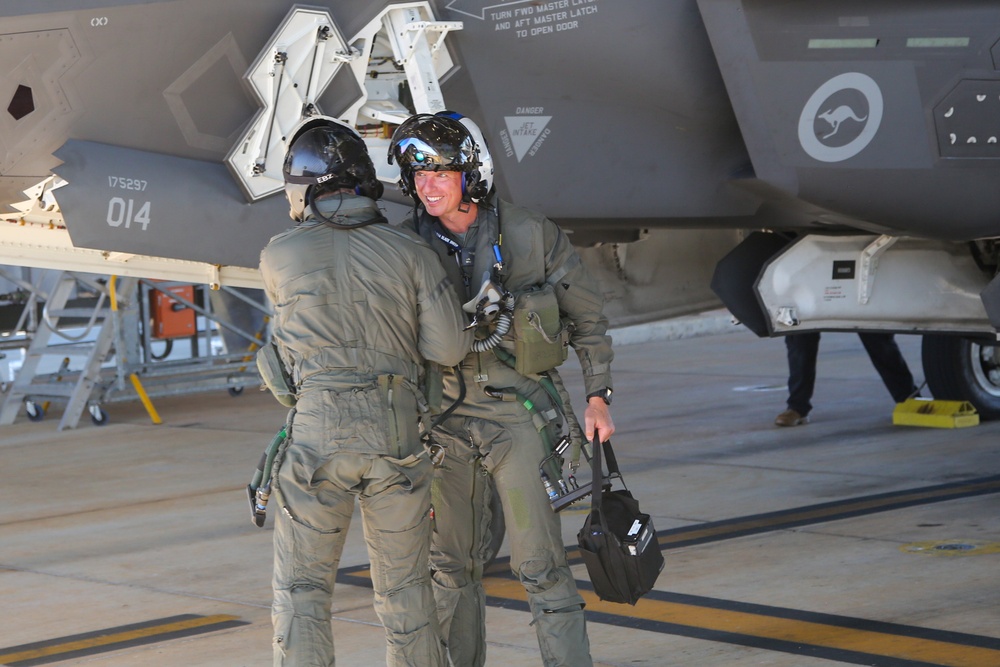 VMFA-214 leaders fly RAAF F-35A jets