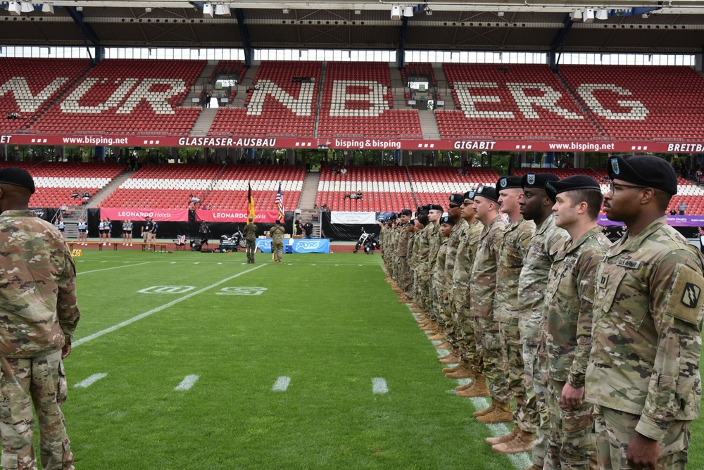 U.S. Soldiers at Munich Ravens American Football Game in Nuremberg