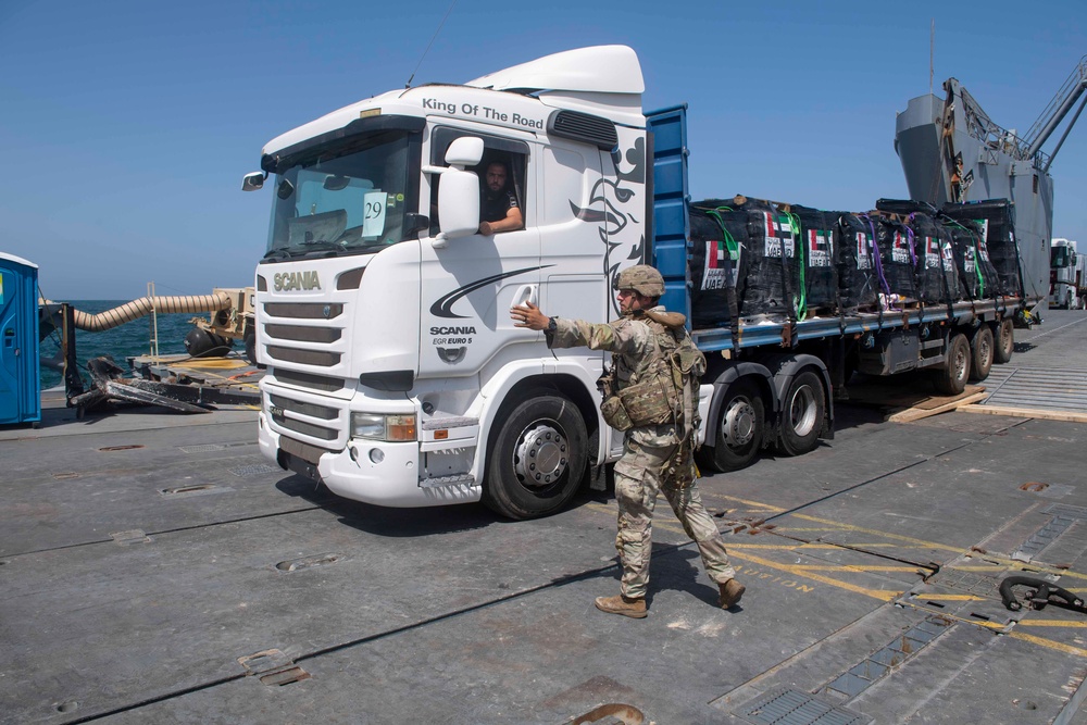 JLOTS Humanitarian Aid Delivered to Gaza