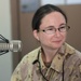 Cmdr. Braxton speaks to Canadian Lt. Cmdr. Davidson-Arnott about Mental Wellness on Deployments During Wellness Wednesday on AFN Bahrain