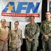 Cmdr. Braxton speaks to Canadian Lt. Cmdr. Davidson-Arnott about Mental Wellness on Deployments During Wellness Wednesday on AFN Bahrain