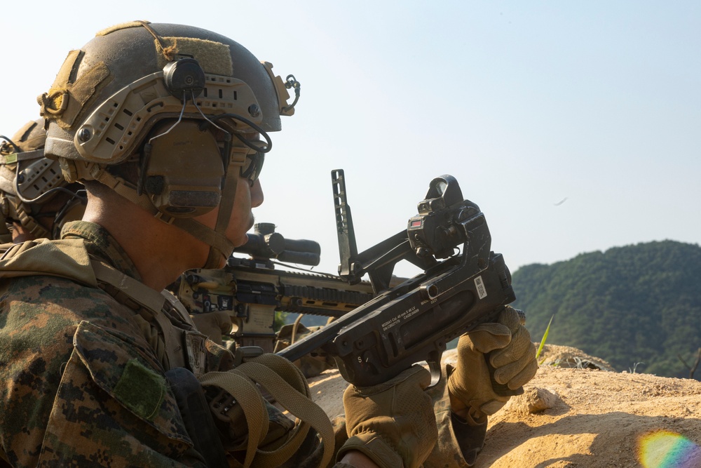 U.S. Marines execute a squad live-fire range during Korea Viper 24.2