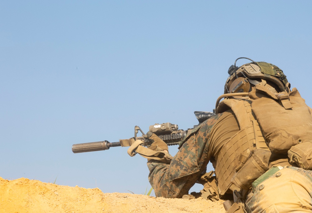 U.S. Marines execute a squad live-fire range during Korea Viper 24.2
