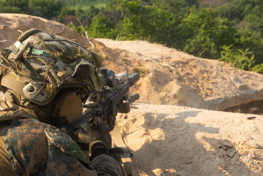 U.S. Marines execute a squad live-fire range during Korea Viper 24.2