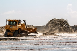 Renourishment Work Continues On Folly Beach