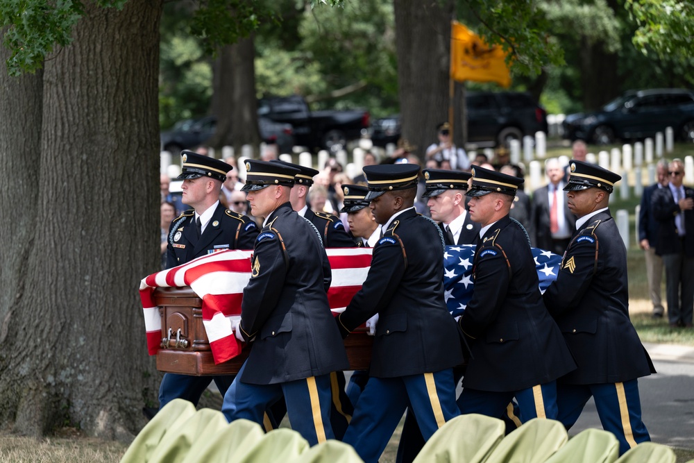 Military Funeral Honors with Funeral Escort are Conducted for Retired U.S. Army Col. James Snodgrass in Section 78