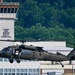 UH-60 Black Hawk Helicopters fly around Fort Indiantown Gap