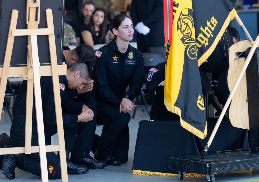 Golden Knights hold memorial for fallen jumper