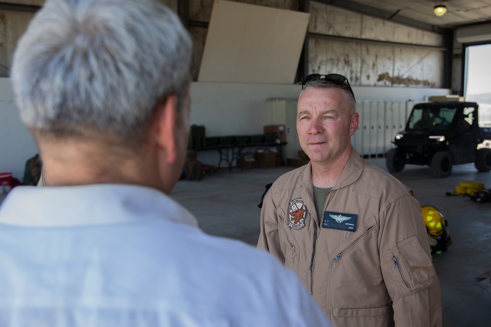 Mr. Gregg Habel visits MAGTF-23 command and staff during ITX 4-24