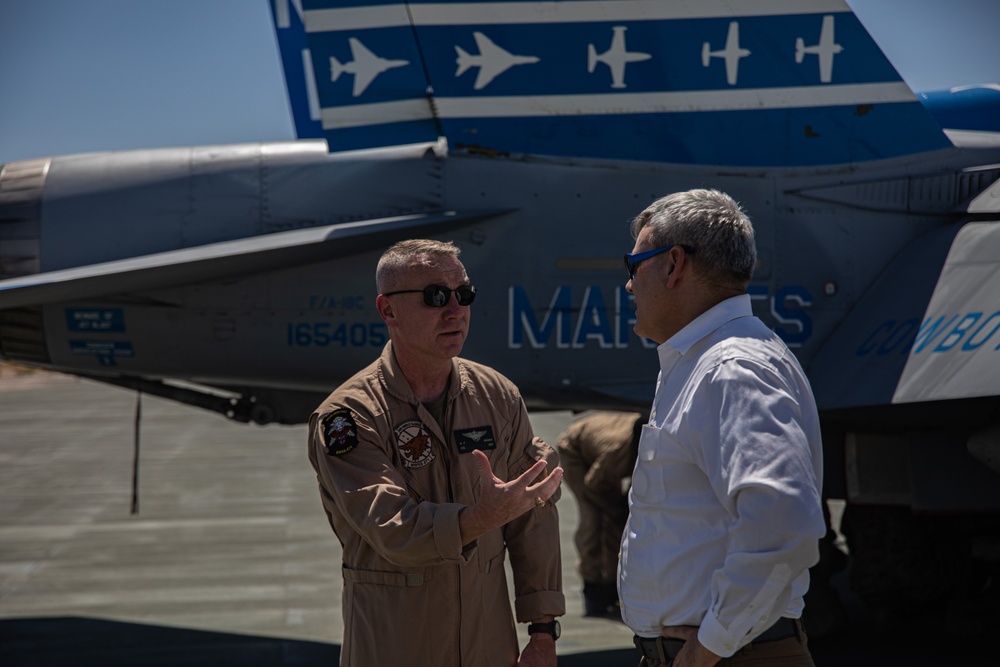 Mr. Gregg Habel visits MAGTF-23 command and staff during ITX 4-24